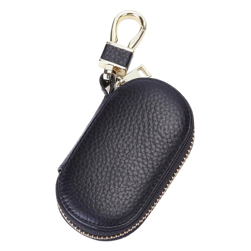La primera capa de piel de vaca modelo universal con cremallera para llaves de coche 2024 moda nuevo conjunto de llaves fabricante al por mayor