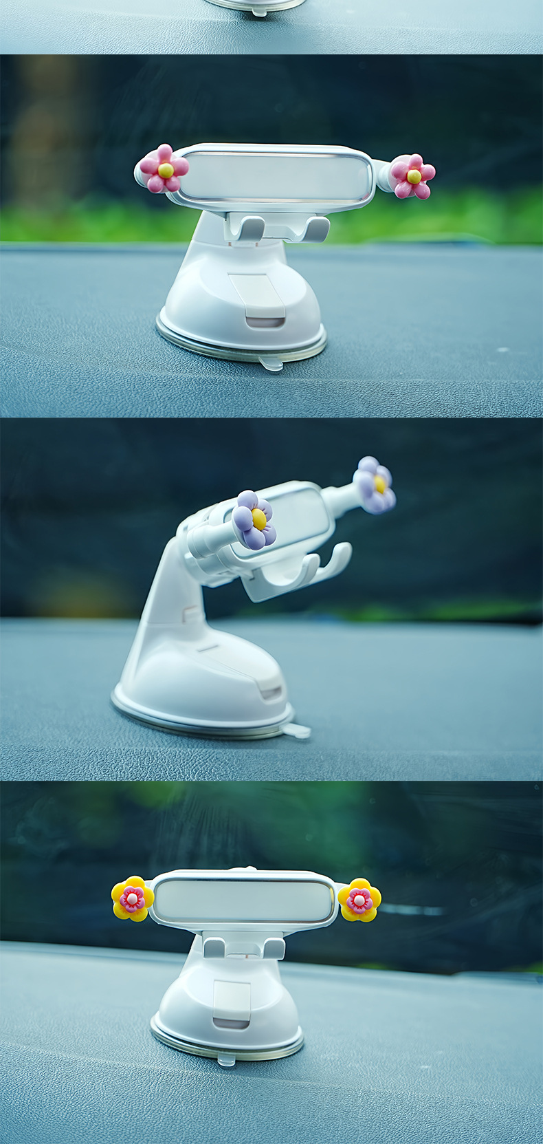 Longqi's New Cute Cartoon Car Mobile Phone Holder Suction Cup Universal Anti-Shake Car Navigation Holder Can Be Shipped on Behalf of Others