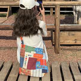 2025春夏新款包包尼泊尔斜挎包民族风大容量布袋包休闲百搭