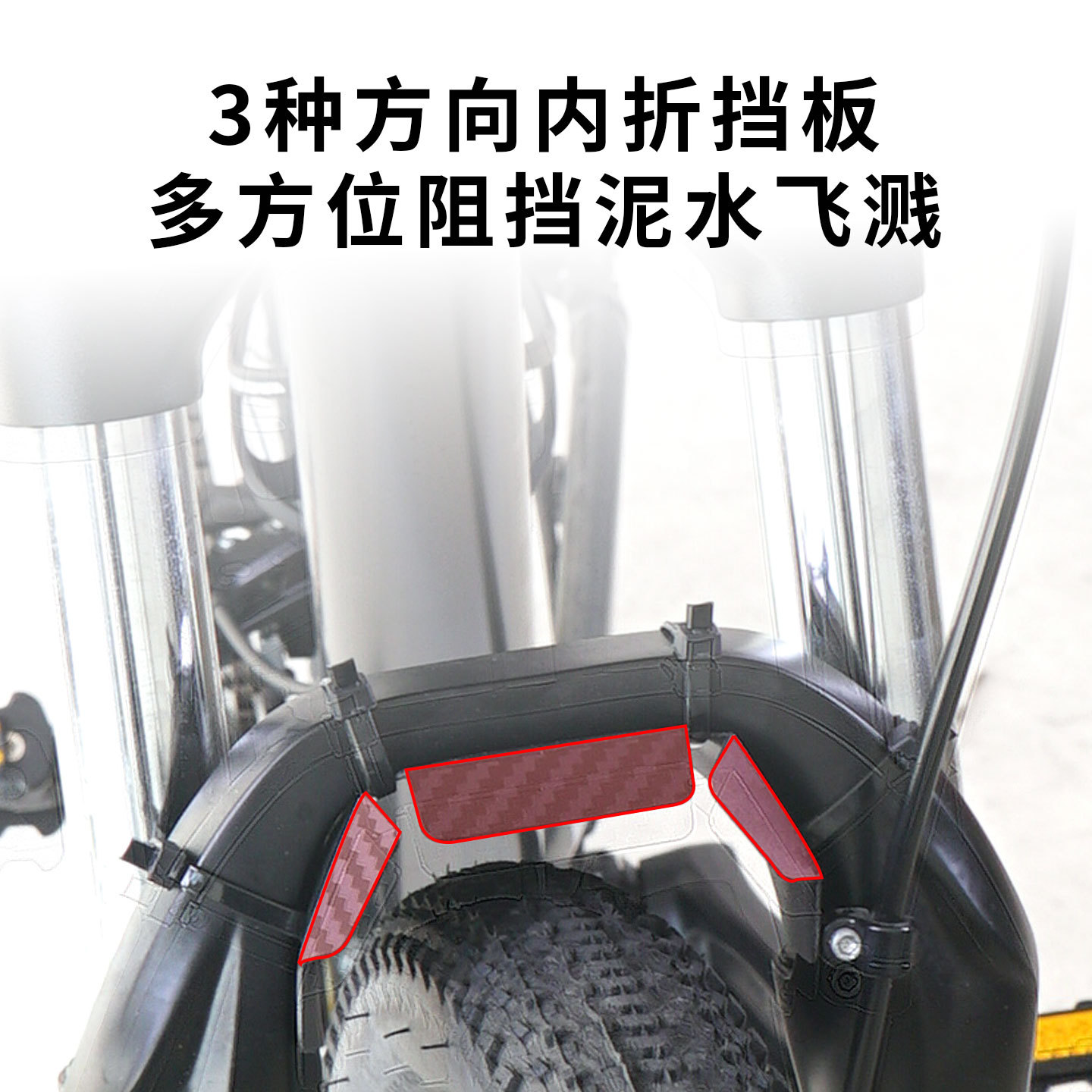 Sukou Fender Road Bicycle Front/Rear Seat Post Rain Shield Bicycle Cycling Accessories Equipment Carbon Fiber Pattern