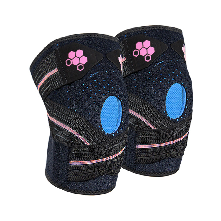 Equipo de protección deportes al aire libre rótula abierta silicona transpirable material de buceo primavera soporte presión rótula cubierta