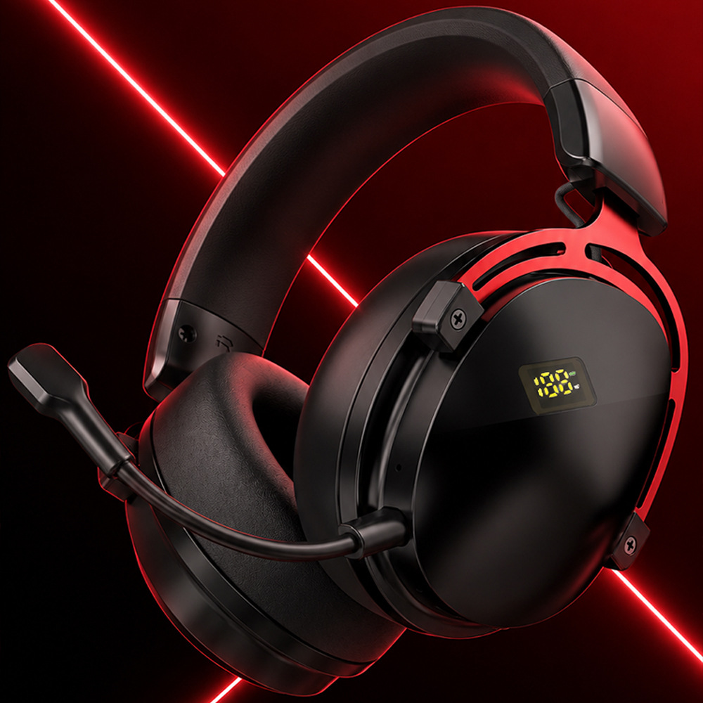 Auriculares Inalámbricos para Juegos GH06Pro 2.4G 7.1 PC y ABS con Pantalla Digital para Gaming