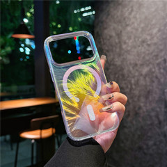 适用苹果17pro羽纱彩镀手机壳iphone17Air渐变镭射透明壳17promax