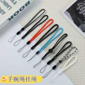 批发多功能挂绳涤纶挂绳 短款编织绳弹簧扣挂绳塑胶扣手腕绳挂绳