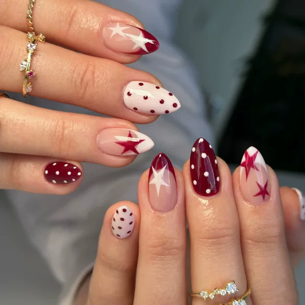 Cross-Border Hot-Selling Polka Dot Wearable Nail Art Nail Pieces, Simple European and American Style Foreign Trade Wearable Fake Nails Wholesale