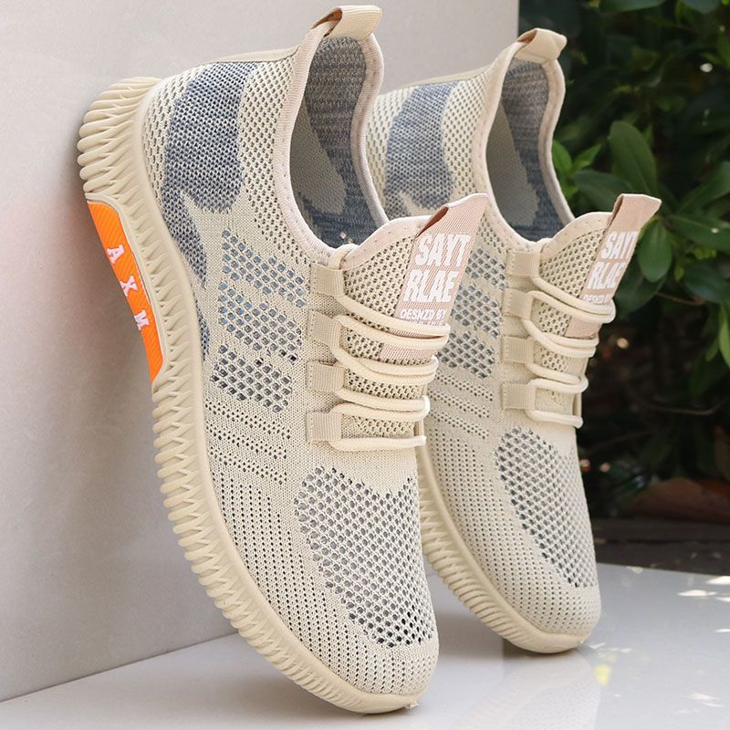 [Hot Selling in Store] Men's Shoes Summer Sandals Mesh Breathable Croc Shoes Ultra-Lightweight Soft Sole Deodorant Mesh Shoes