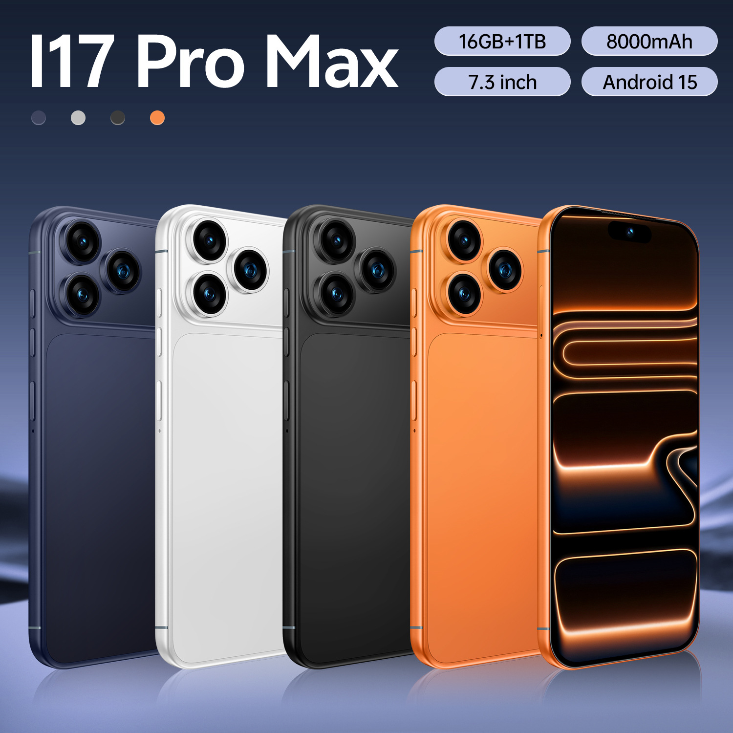 Cross-Border New Model I17 Pro Max Cross-Border Mobile Phone 16+1t True 4g Android Foreign Trade Smartphone Source Manufacturer