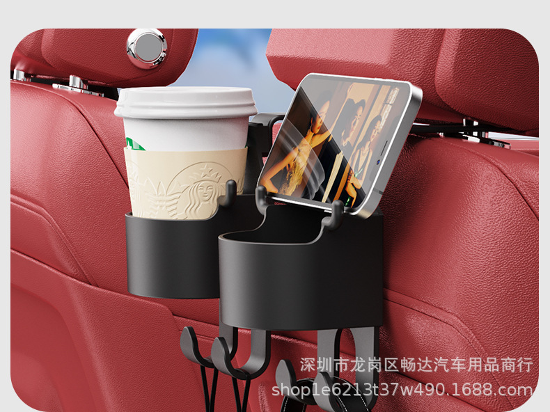 Car-mounted beverage holder multi-functional car window rear seat back hanging ash tank bracket car-mounted water cup holder car-mounted storage box