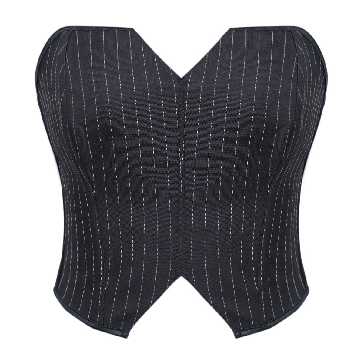 Nuevo traje de rayas negras hueso de pescado pectoral cinturón sexy damas top ajustado suministro transfronterizo lotes