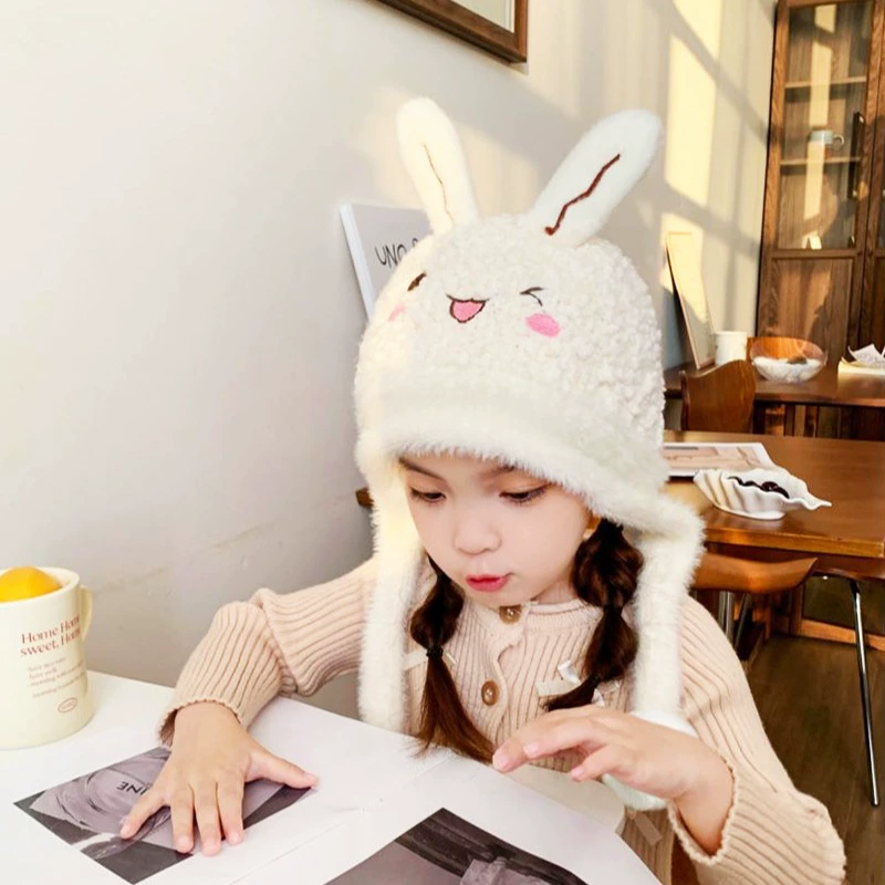 Детская шляпа теплая и пушистая зимой