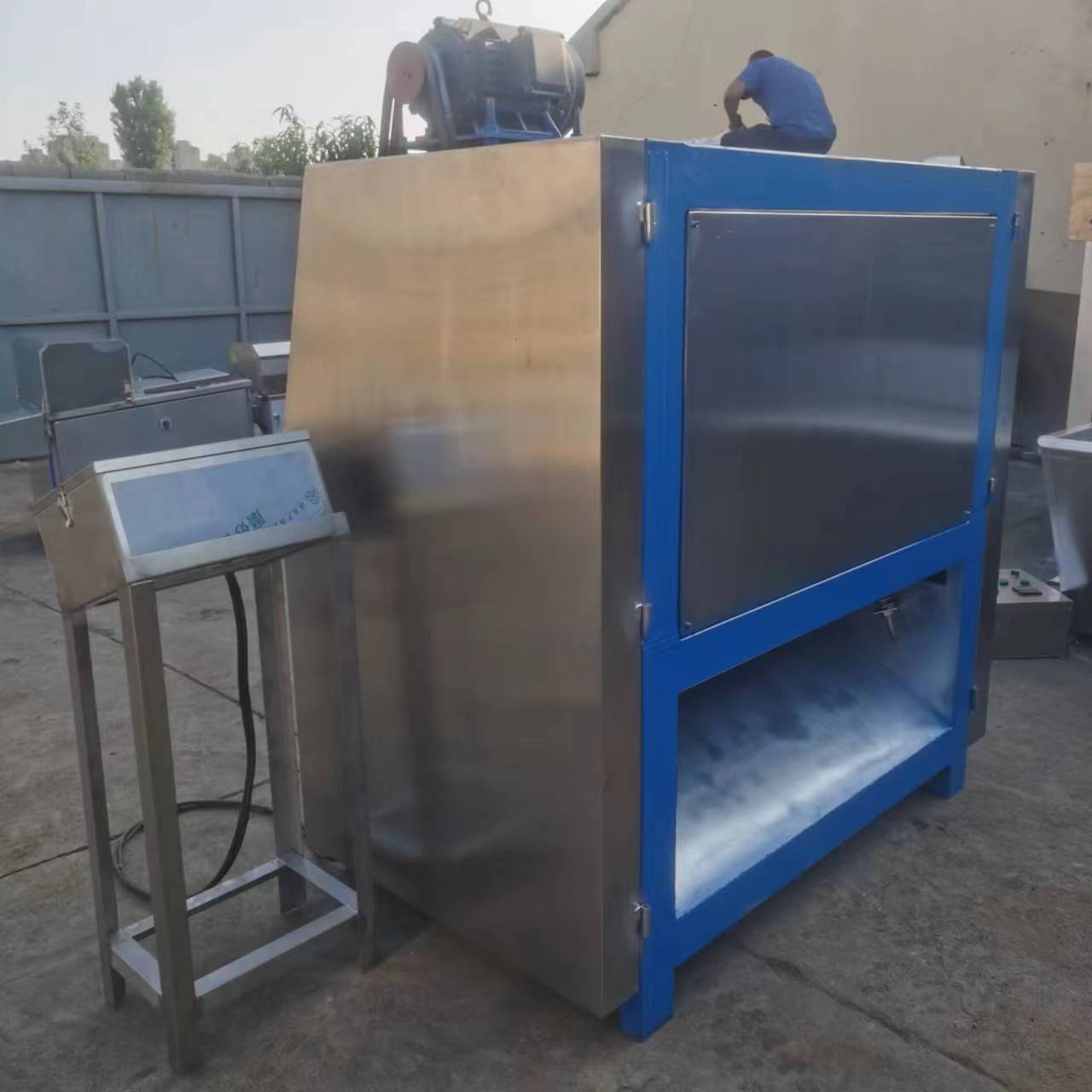 自动整张牛皮打毛机  多的畜类毛皮烫脱退鲜皮毛机