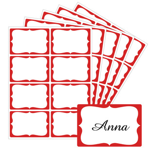Amazon Cross-border Rainbow Special-shaped Name Sticker Waterproof Handwritten Label Sticker Student Stationery Mark Classification Sticker