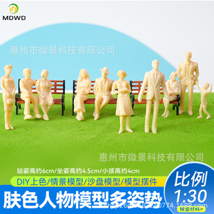 Sand Table Miniature Lawn Scenery Yellow Villain Model Urban Road Planning Professional Artificial Miniature Shooting Props