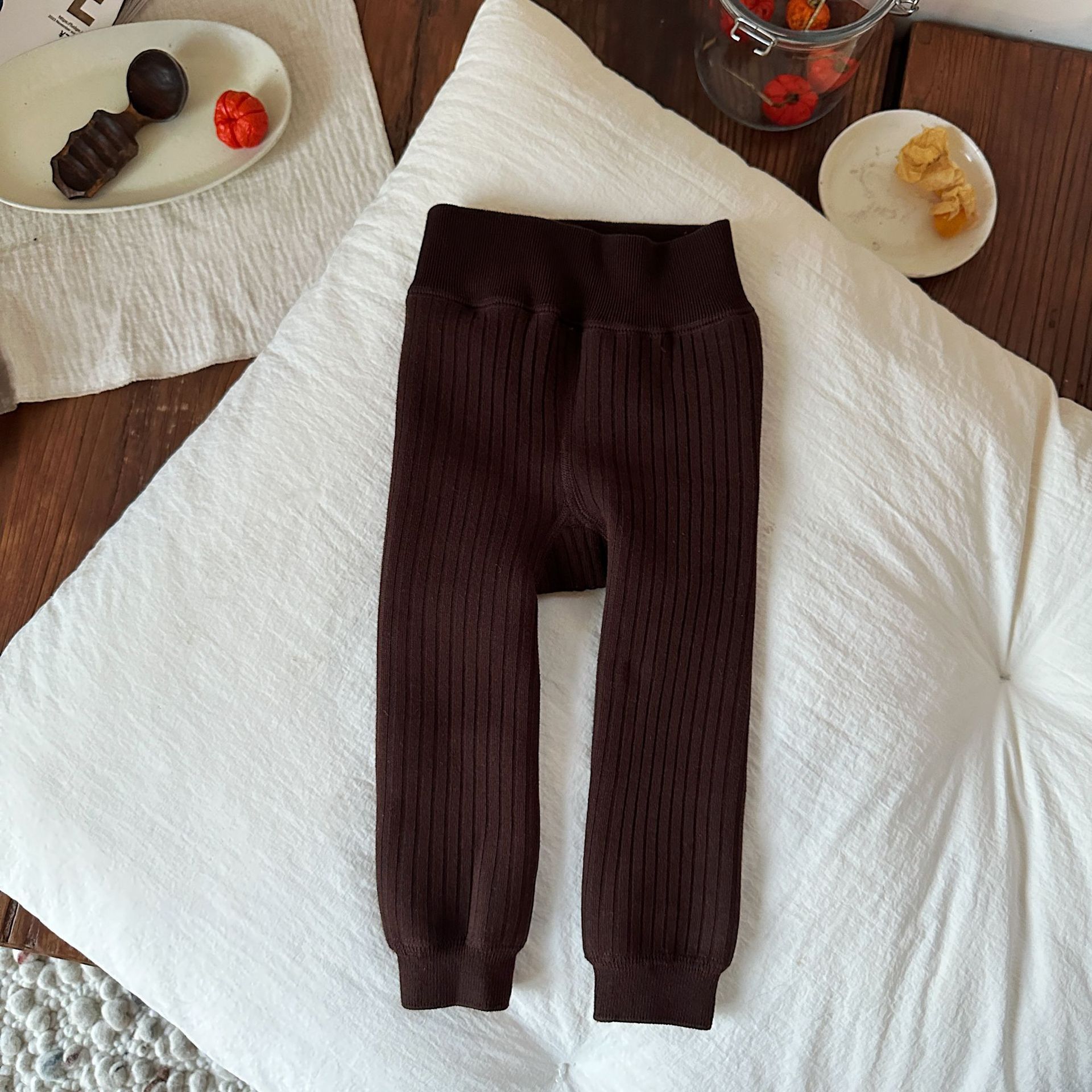 Caña de azúcar de pera ropa infantil para niñas con pantalones adicionales otoño y invierno 2025 nuevos pantalones leggings de terciopelo para niños image 4