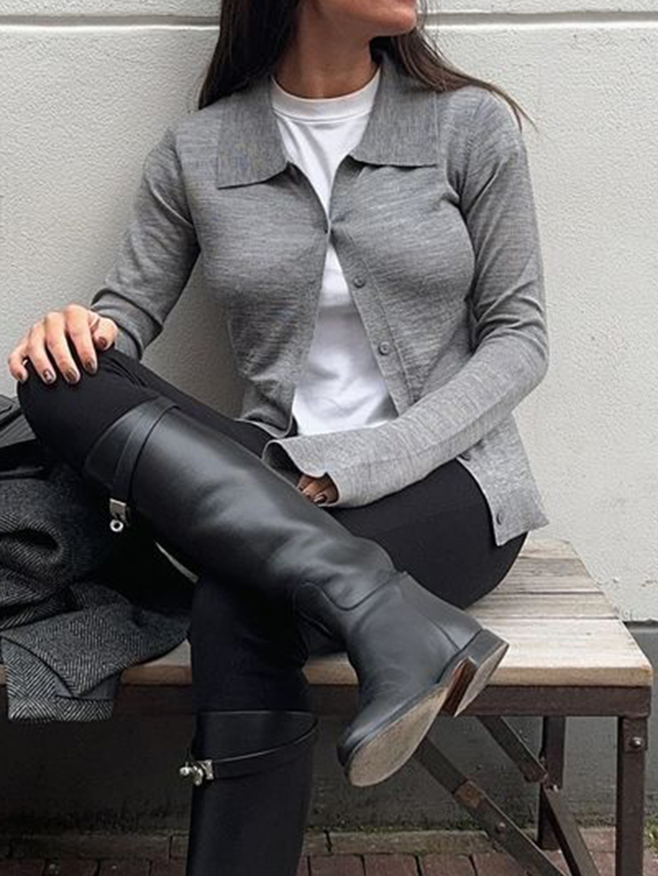 Kaikuo transfronterizo Europa y Estados Unidos Y2K botones camisa de lana suéter de mujer otoño y invierno 2025 estación independiente de comercio exterior de Amazon