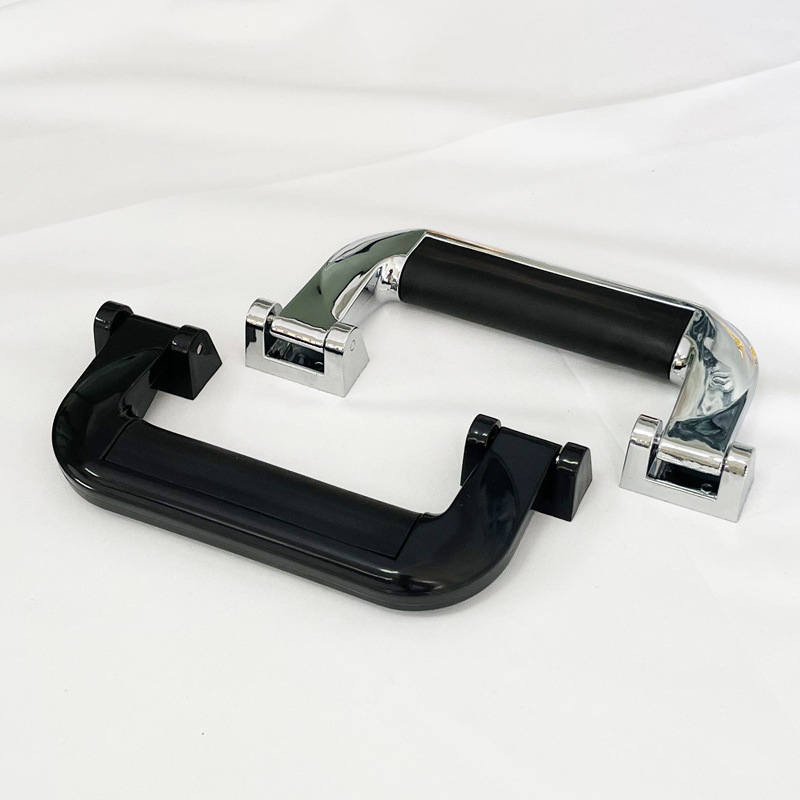 Caja de aluminio negro americano mano de hardware accesorios de maleta de plástico accesorios de mano mano mano de la caja de tracción