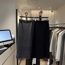 广州十三行HUMSMR秋冬新款直筒休闲针织半身裙(含100%羊毛)GM120