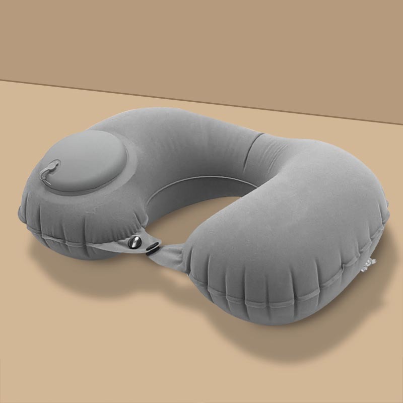 Portable Compression Inflatable U-Shaped Travel Neck Nap Airplane Pillow_voghion.com