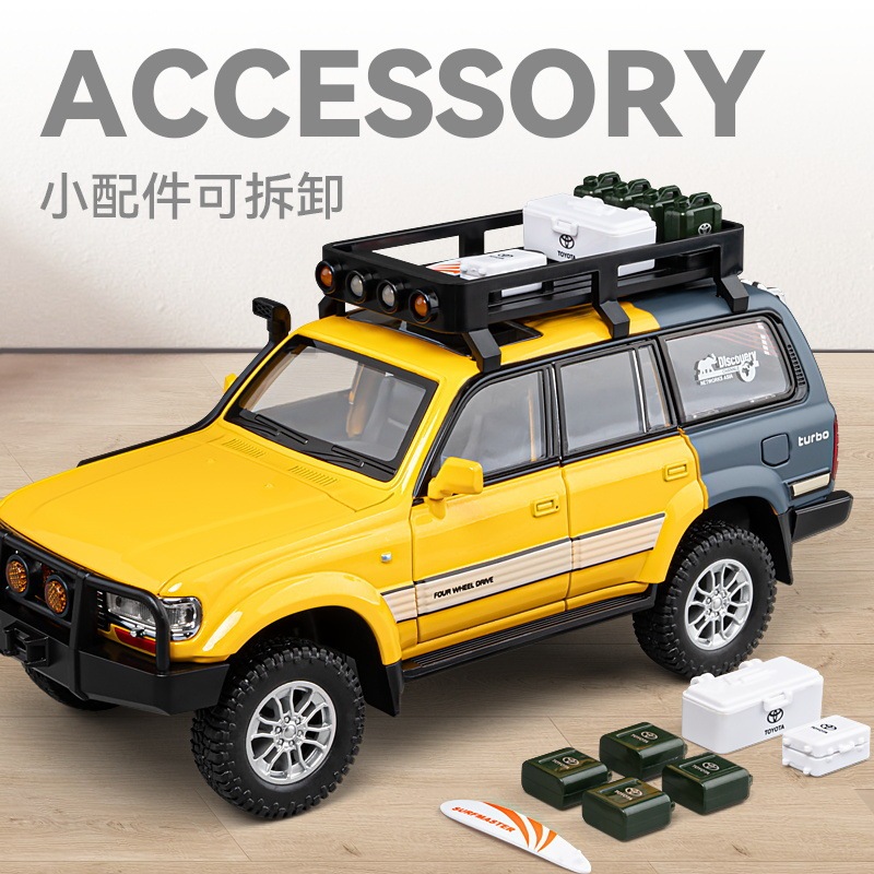 Cross-Border Foreign Trade Vehicle C4062 Boxed Land Cruiser Off-Road Vehicle 1/24 Scale Realistic Children's Alloy Model Toy Cross-Border Foreign Trade Vehicle C4062 Boxed Land Cruiser Off-Road Vehicle 1/24 Scale Realistic Children's Alloy Model Toy