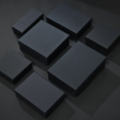 新款520表白黑色牛皮紙禮品盒 首飾包裝盒時尚天地蓋禮盒襯衫盒