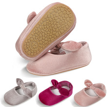 春秋爆款 0-1岁婴儿学步鞋 蝴蝶结渐变鞋面柔软底防滑室内外穿