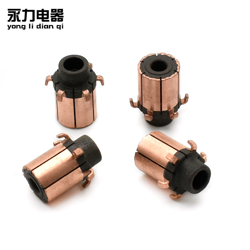 宁波供应366大孔换向器电机整流子铜头直流微型配件批发电动机