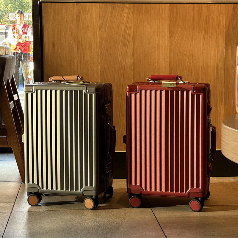 New Suitcase 24inch Anti-Fall 20inch Small Boarding Case Aluminum Frame Trolley Case Password Box Travel Luggage New Suitcase 24inch Anti-Fall 20inch Small Boarding Case Aluminum Frame Trolley Case Password Box Travel Luggage