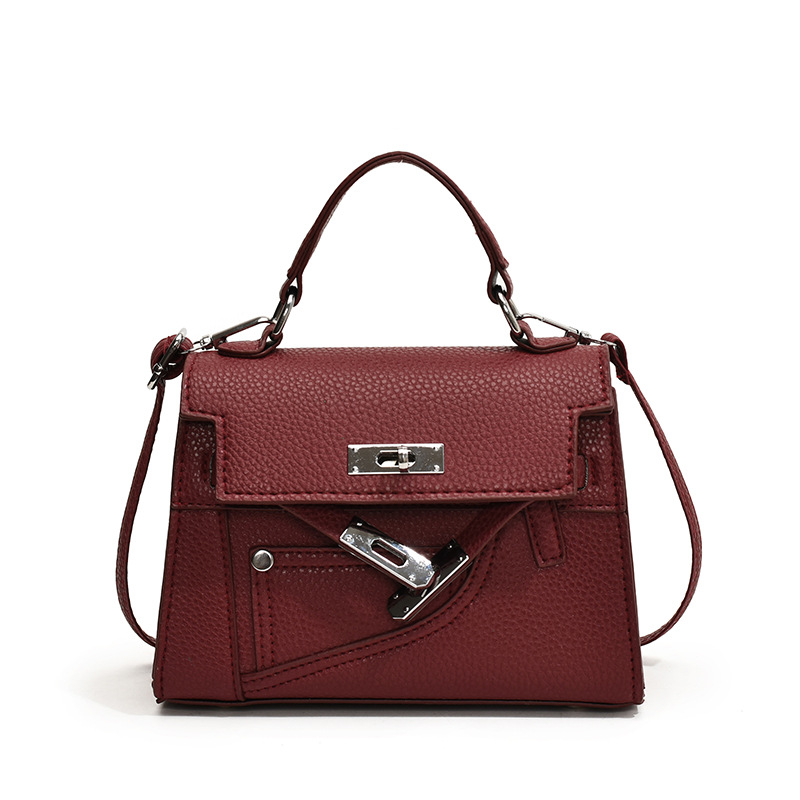 Nicho de diseño Kelley bolso 2024 otoño nuevo bolso de mano lichi mochila texturas extranjeras mochila para mujeres