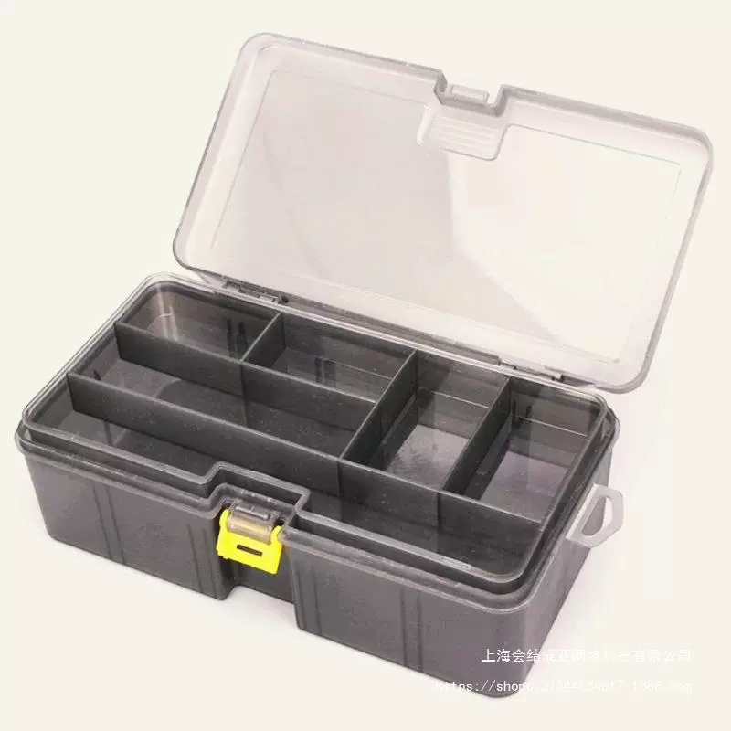 Коробка для рыболовных снастей, аксессуары для рыбалки, углубленные двусторонние двухслойные утолщенные аксессуары, приманка, пластиковая коробка для хранения Leidezhu
