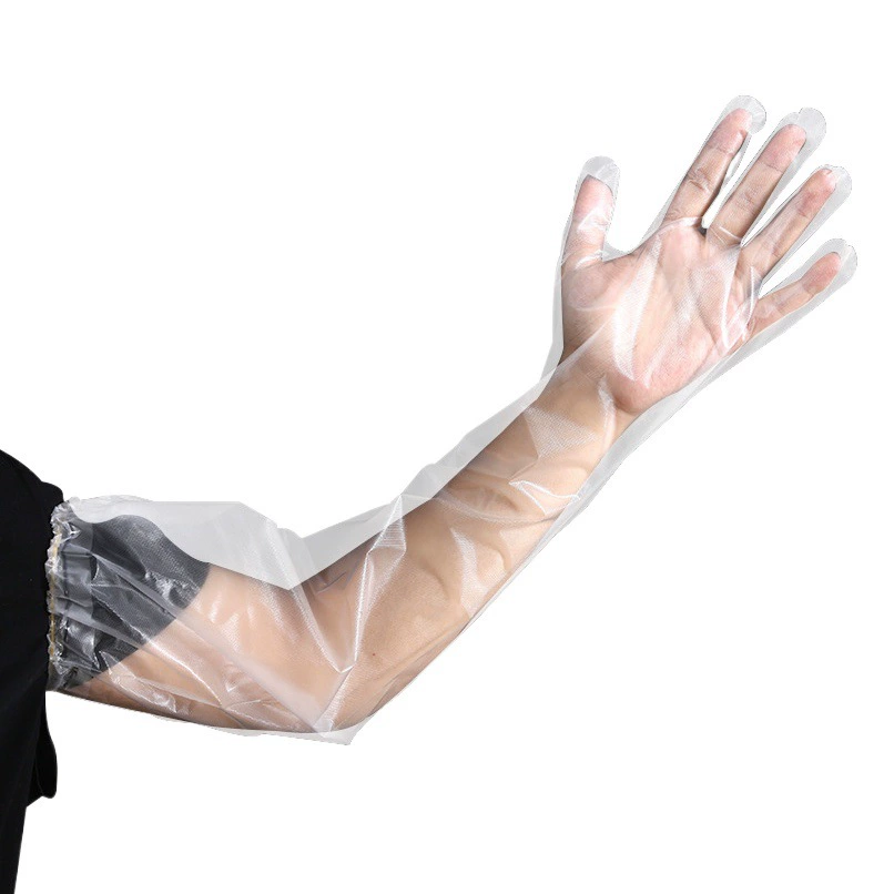 Cpe одноразовые перчатки для пищевых расширенных рукав перчатки для кухни для работы по дому