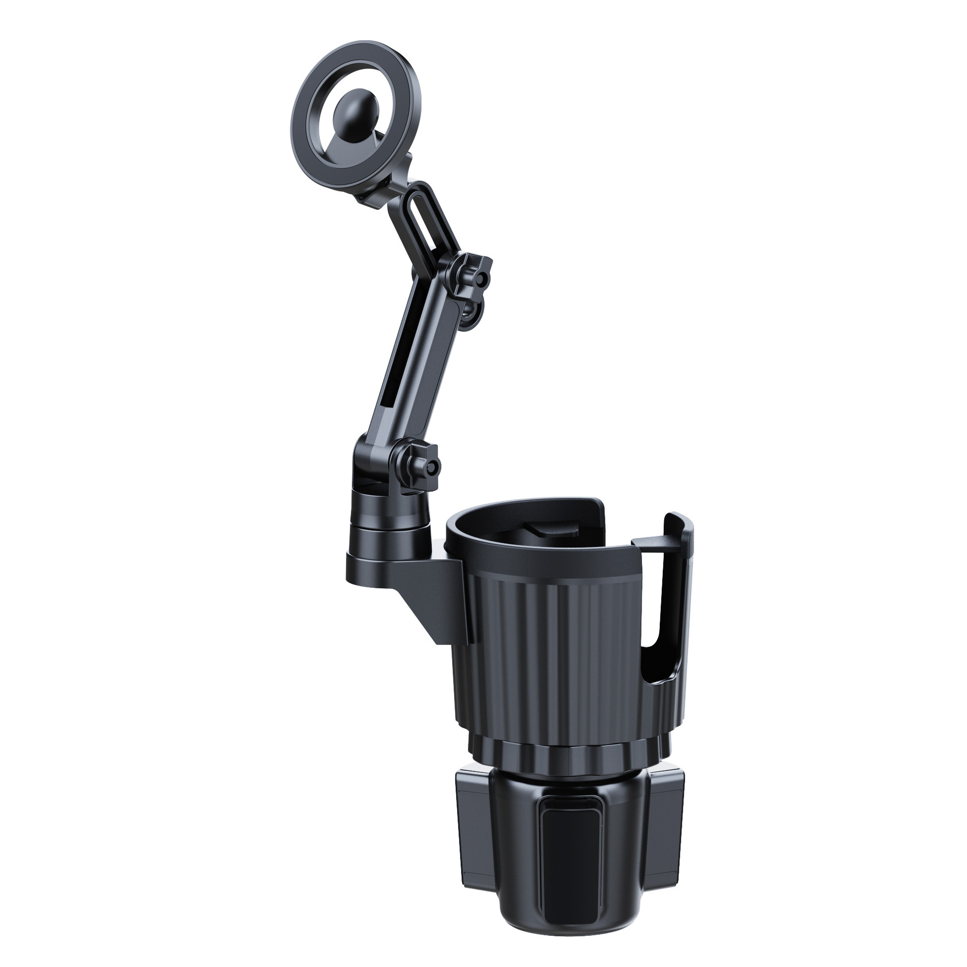 Soporte de taza de automóvil soporte de teléfono móvil soporte de taza de control de agua 2 en 1 brazo plegable multifuncional soporte de navegación de automóvil personalizado