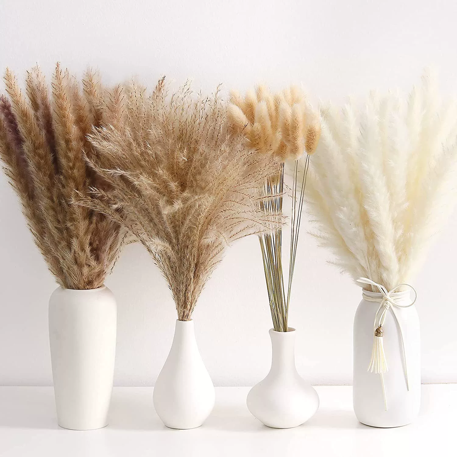  bouquet из засушенных цветов (Панпас трава) Натуральная pampas композиция, 60–70 см, декор для гостиной