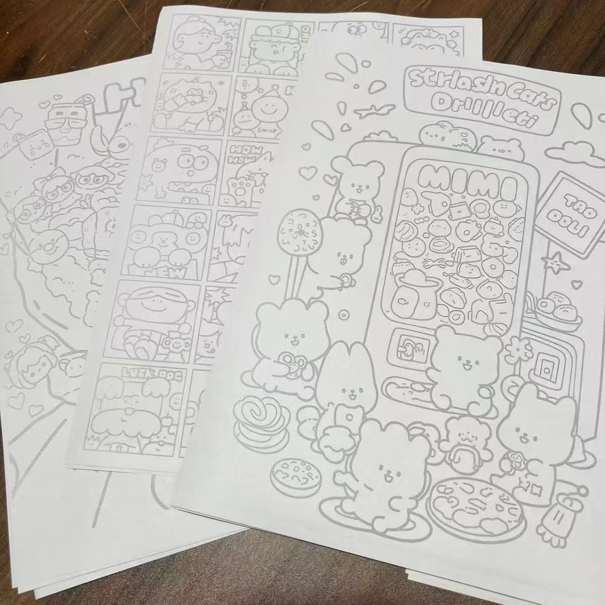Xiaohongshu-style line drawing practice book with cute and fun lines for doodling at work, simple drawing and pen control practice for students