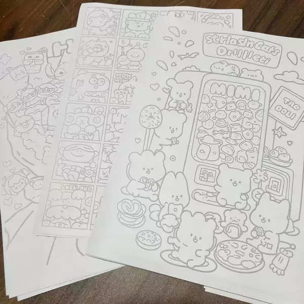 Xiaohongshu-style line drawing practice book with cute and fun lines for doodling at work, simple drawing and pen control practice for students
