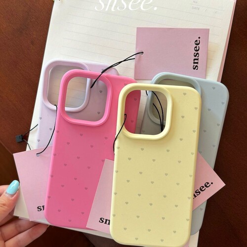 Liquid Silicone Solid Color Heart Apple iPhone 15 Case Compatible with iPhone 14 Pro Max New Model Anti-Slip 13 Teenager