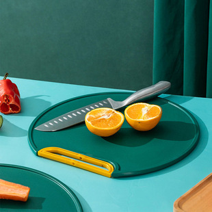 Kitchen Stand-Up Round Plastic Cutting Board, Mildew-Proof, Anti-Slip, Thickened Cutting Board, No Slag, Household Double-Sided Cutting Board Wholesale
