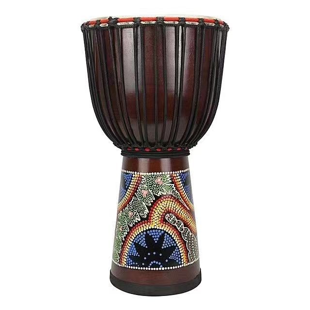 Tambor africano de piel de oveja de madera maciza, pandereta para adultos para niños, 8 pulgadas, 10 pulgadas, 11 pulgadas, 12 pulgadas, rendimiento profesional image 13