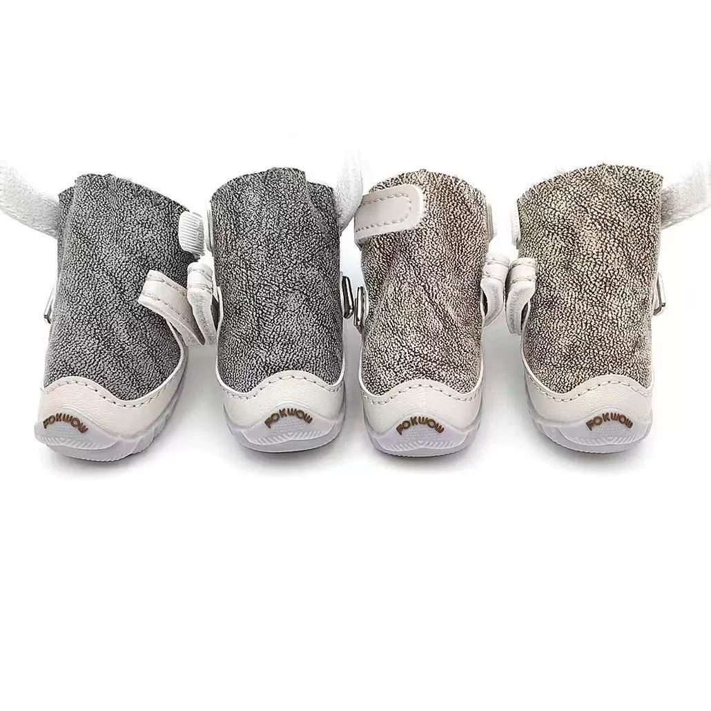 FOKWOW防寒皮毛一体棉鞋宠物用品新品狗鞋子亚马逊跨境M码FB705