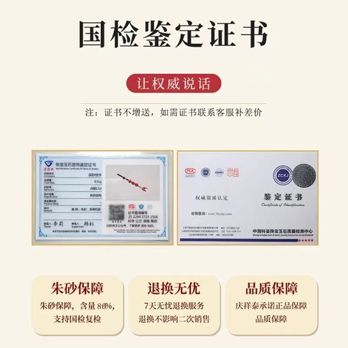 Natural cinnabar pendant decorated with purple gold sand twelve zodiac keychain men's three-in-one six-in-one pendant mobile phone chain for women