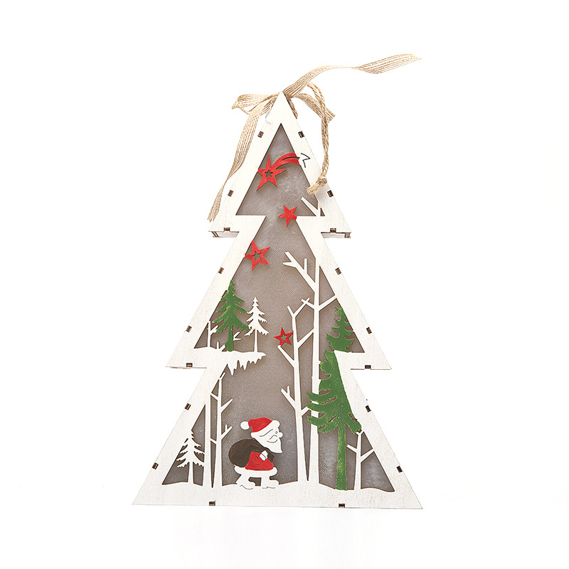 EDL luminosos adornos de Navidad corte por láser productos de madera corte por láser de materiales entrantes al por mayor patrón de grabado láser