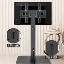 可移动电视机落地式支架横竖屏旋转直播投屏广告通用挂架带轮推车