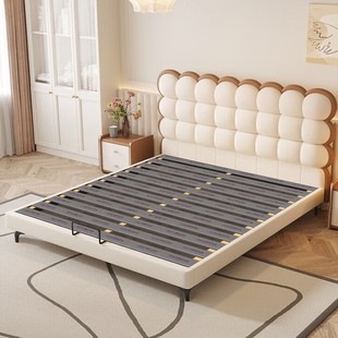 2025 New American Style Cookie Bed Children's Bed Boys and Girls Cream Style Leather Bed Puff Soft Bag Internet Celebrity Princess