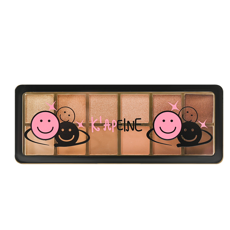 KAPEINE Sombra de ojos Placa de cemento 12 colores Nuevo plato de polvo de albaricoque Estudiante novato Millennium Dragon Fruit Beauty High CD