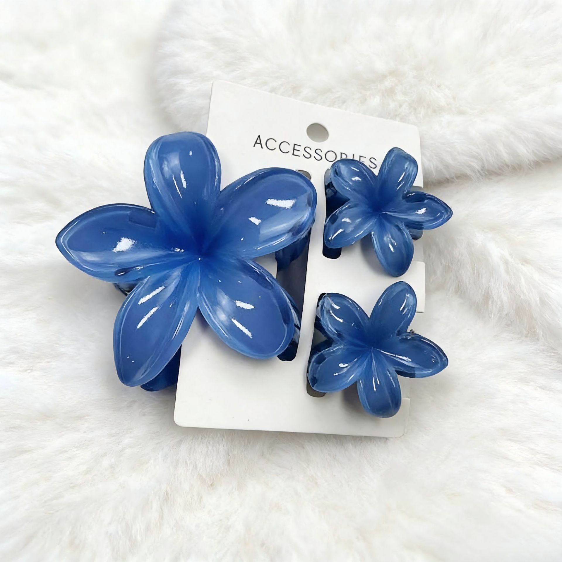 Ventas transfronterizas calientes nuevos huevos láser de dos colores clip de agarramiento de flores de cabeza posterior clip de tiburón clip de cabello joyerías para el cabello