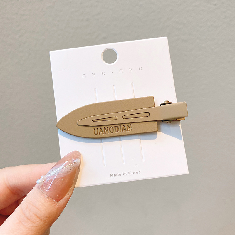 Pinza para el cabello de dopamina sin costuras de color caramelo clip lateral femenino flequillo clip para el cabello roto tocado clip de pico de pato y2k horquilla de una palabra