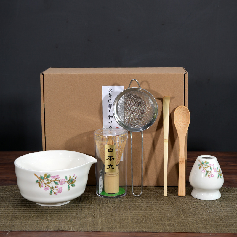 Japonés Matcha tazón Matcha túnica canción té herramientas de pedido taza de té de cerámica taza de té mezclador Matcha cepillo taza de té