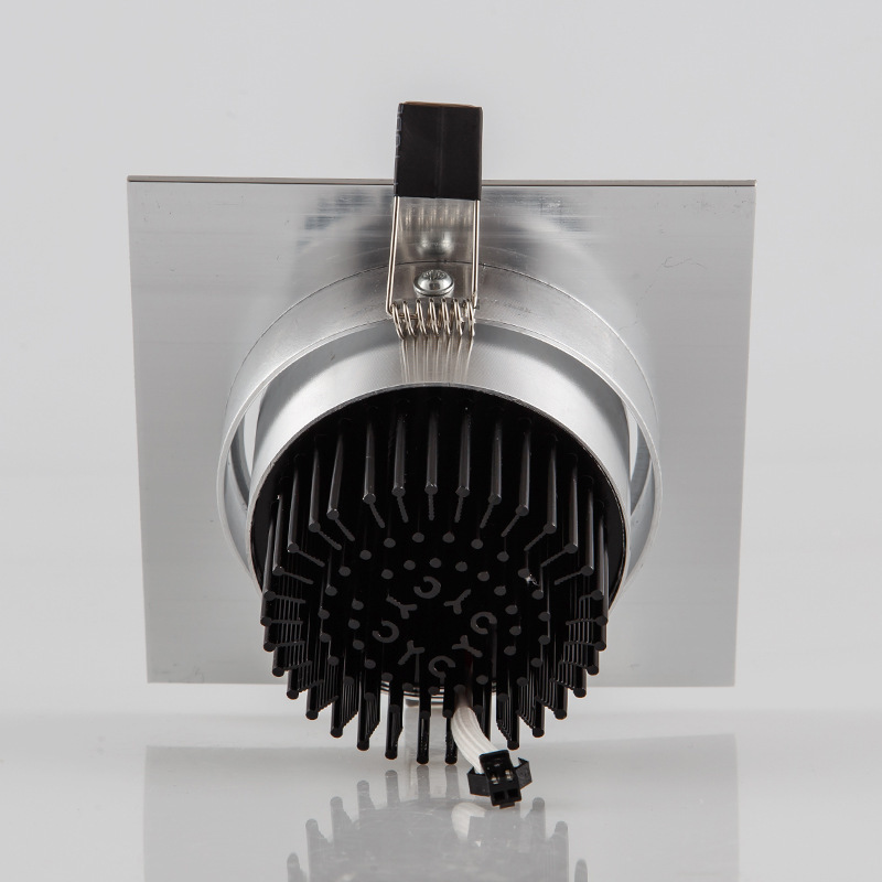 COB cuadrado LED Spotlight incrustado lámpara de techo de la parrilla cuadrada mazorca downlight lámpara de techo lámpara de cubo oculto