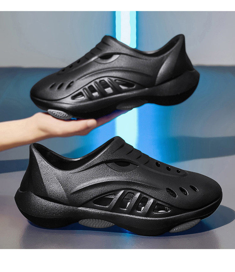 Giày lỗ nam đế dày êm chân, chống mài mòn, thoáng khí, đi biển và dạo phố — 8006 màu nâu kaki, 8006 trắng xanh, 8006 đen xám chi tiết 20