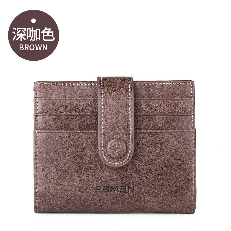 Cartera de licencia de conducir Cartera de crédito de cuero para hombres Cartera de tarjeta bancaria Cartera de licencia de conducir Estuche de cuero Cartera pequeña Bolsa de identificación