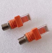 RJ45转RF母座 8P8C公转F母转接头 水晶头转同轴母座